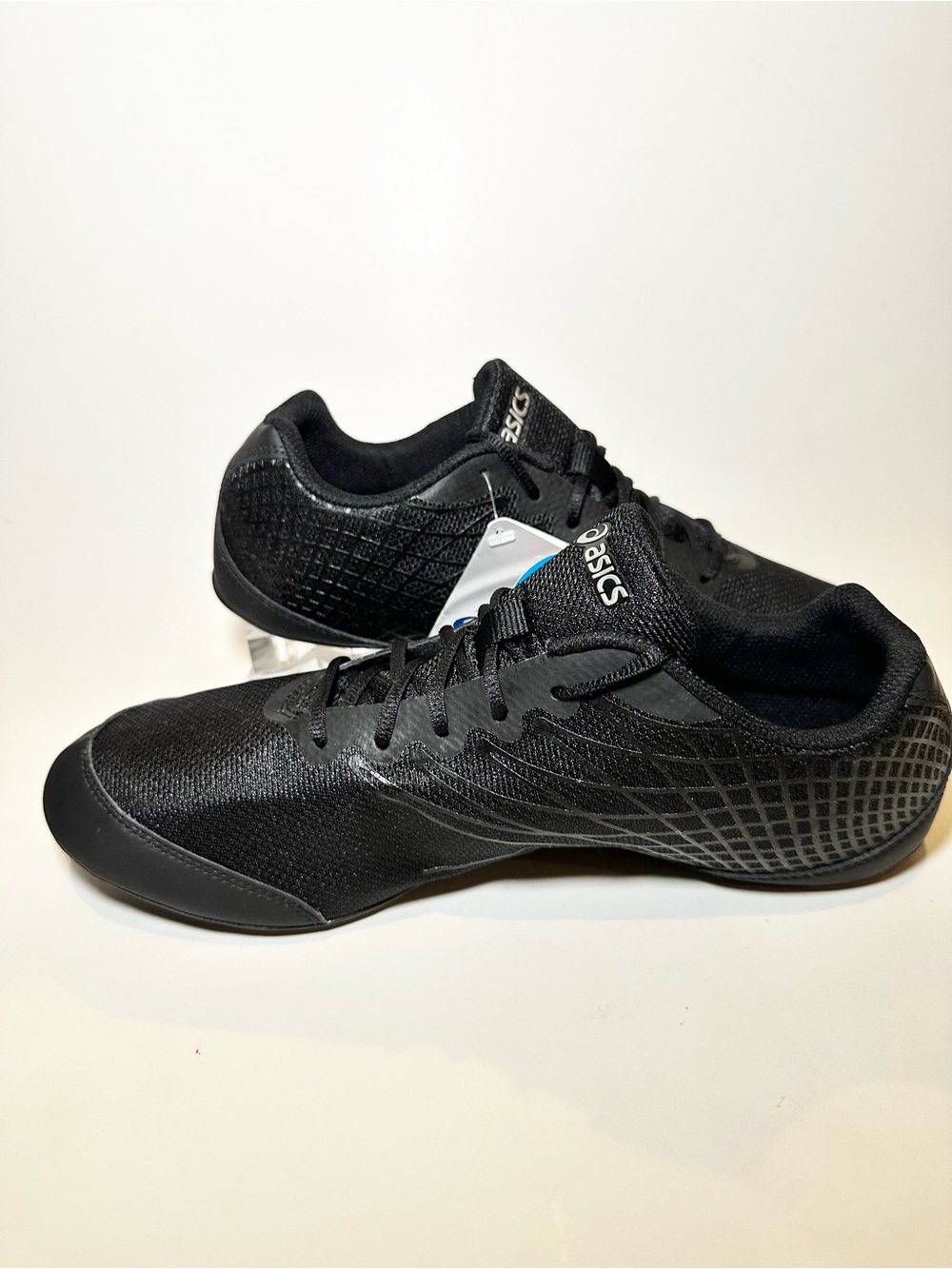 Asics Men's Black Mesh Athletic Sneakers